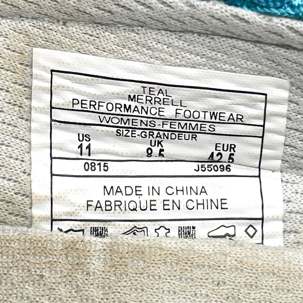 Merrell Ceylon Sport Mary Jane Sneakers Womens 11 Teal Blue Green Casual Travel - Picture 14 of 15